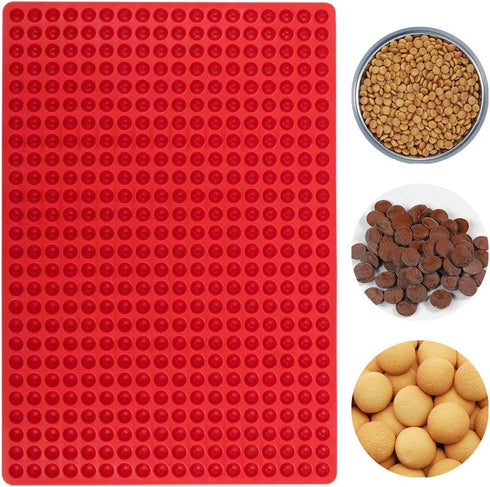 Webake Mini Round Silicone Molds, Semi Sphere Gummy Candy Chocolate Chip Molds, Baking Mat Cooking Sheet For Pets, Dog Treat Pan, Small Dot Cake D...