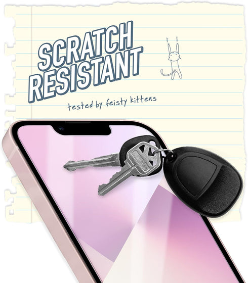 Smartish Screen Protector for iPhone 13 Pro/iPhone 13 - Tuff Sheet - Scratch Resistant Tempered Glass with Alignment Tool - Clear 2-Pack......