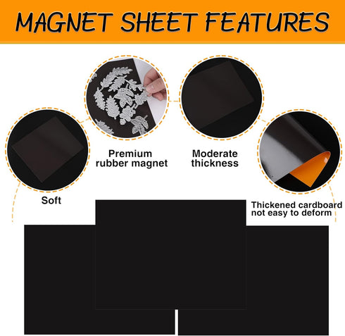 20 PCS Stamp and Die Storage Bag and Rubber Magnetic Sheets,die storage Set for Storage Die Cutting?DIY Scrapbooking....
