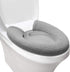Toilet Seat Cover,Bathroom Soft Thicker Warmer with Snaps Fixed Stretchable Washable Fiber Cloth Toilet Seat Covers Pads Easy Installation& Cleani...