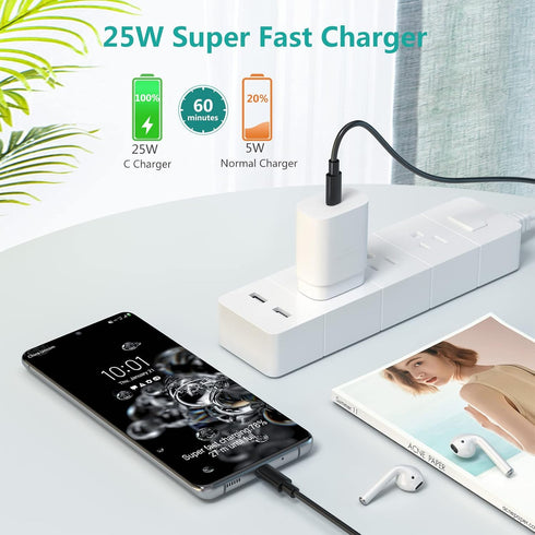 USB C Charger Block, Costyle 3 Pack 25W Super Fast Charger Type C Charging Block Compatible iPhone 15/14/13/12 Mini/11 Pro Max/XS/XR/SE/iPad Pro, ...