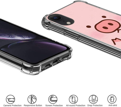 Pig Case for iPhone XR,Gifun Anti-Slide Clear TPU Flexible Protective Case Cover Compatible with iPhone XR 2018 - Pig...