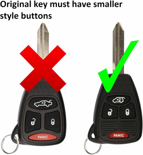 KeylessOption Just the Case Keyless Entry Remote Control Car Key Fob Shell Replacement for OHT692427AA (Pack of 2)...