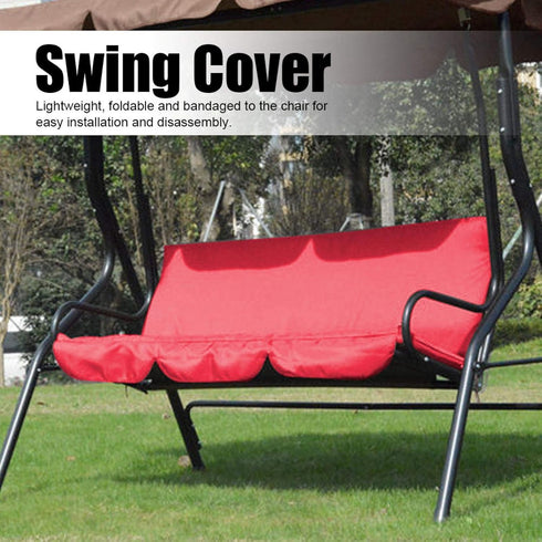 Keenso Swing Seat Cover, 3 Seat Premium 190T Polyester Taffeta Swing Cushion Cover Outdoor Waterproof Swing Chair Cover for Patio Courtyard Garden...
