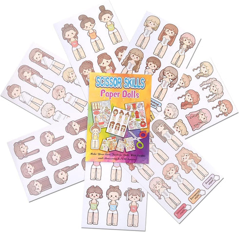 SuperPeak Scissor Skills Sticker Activity Books,Road Trip Activities for Kids,Paper House Stickers Cut and Paste Workbooks for Kids Ages 4-8,20Pag...