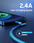 90 Degree iPhone Charger 6FT 2Pack Apple MFi Certified Lightning Cable Long Nylon Right Angle Fast iPhone Charging Cord Compatible with iPhone 14/...