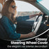 GSPSCN Universal Car Carbon Fiber Steering Wheel Cover Anti-Skid,Butterfly Steering Wheel Cover,Non-Slip Segmented Steering Wheel Protector,Fit fo...