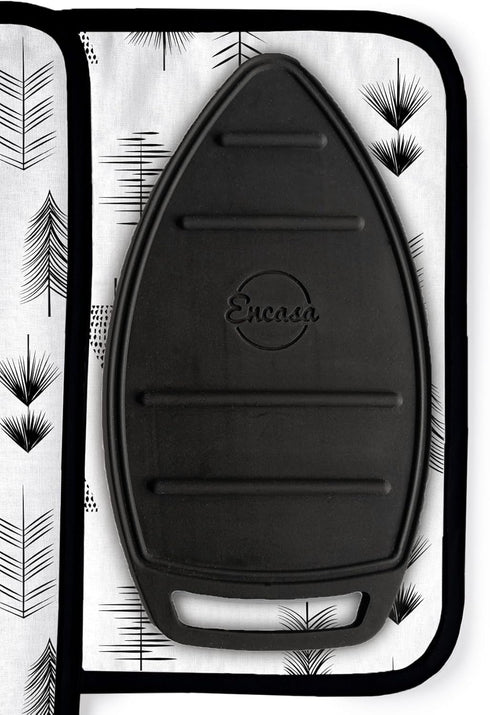 Encasa Homes Ironing Mat/Pad (Small 28"x20") with 3mm Padding & Silicone Iron Rest for Steam Pressing on Tabletop or Bed - Heat Resistant, Portabl...