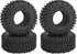 4PCS HIRCQOO 1.0" SCX24 Rubber Crawler Mud Terrain Micro Rubber Tire Compatible with Axial 1/24 Gladiator Bronco B17 C10 JLU Deadbolt RC Crawler C...