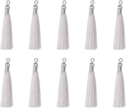 Tupalizy 10PCS Handmade Soft Silky Tassels with Hanging Loop for Bookmarks Keychains Earring Bracelets Jewelry Making Souvenir Graduation Clothing...