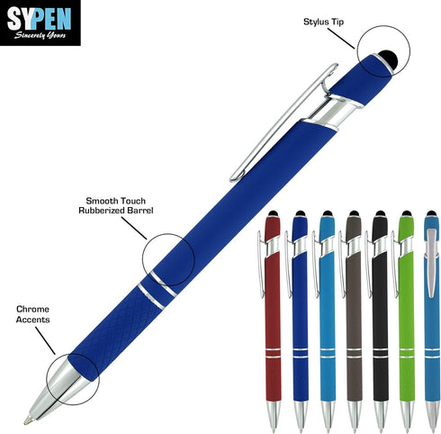 2-in-1 Stylus Ballpoint Pen for Touch Screens - Compatible with Ipad, iPhone, Android - Universal Pens for Tablet - Multi-Use Ballpoint Tip Pens, ...