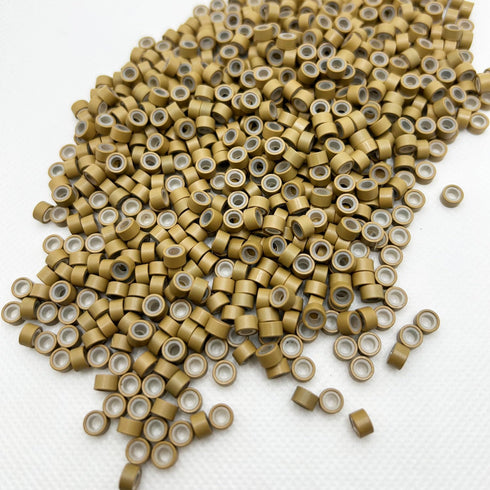 Hair Extension Beads, Microlink Beads, 5mm Silicon Beads for Hair Extensions,Silicone Lined Micro Links Rings Beads Hair Feather Extensions 200pcs...