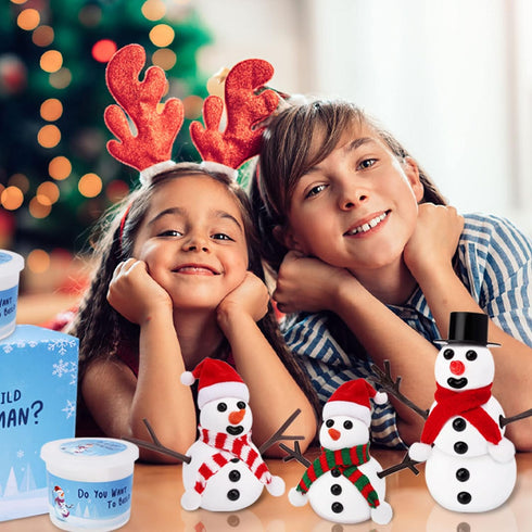RINOLY Build a Snowman Kit,Christmas Crafts for Kids,Christmas Stocking Stuffers -3Pack...