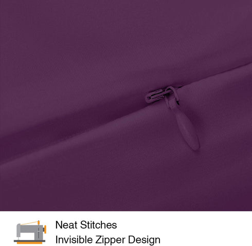 INSSL Mulberry Silk Pillowcase fr Hair and Skin Health, Natural Silk Pillow Cover with Hidden Zipper Both Side Silk1 pcs (Dark Purple, Queen 20"x ...