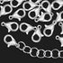 400PCS Lobster Claw Clasps with Open Jump Rings Kit, Bracelet Necklace Silver Fasteners Hooks for DIY Craft Jewelry Making, 12mmX7mm...