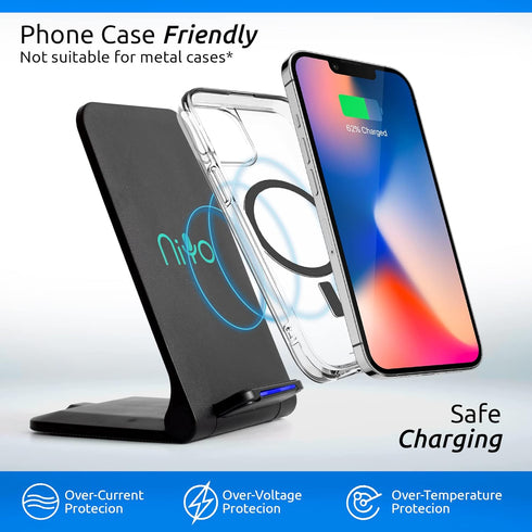 NiYo Portable Foldable Wireless Phone Charger Stand - Fast Charging for Qi Enabled Devices......