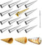 Non-stick Cream Horn Molds Stainless Steel, 5 inch Large Size Cannoli Tubes Kit Pack of 16 Baking Cones Pastry Roll Horn Croissant Mold - Christma...