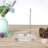Hipiwe Adjustable Metal Arm Display Stand Easel with Round Acrylic Base Decorative Plates Display Easel Holder for Plate Agate Slice Fossils Cryst...