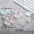 6 Pack Clear Contact Lens Case, Portable Contact Lenses Cases with Tweezers Remover Tool Solution Bottle Contacts Soak Storage Container Kit for T...