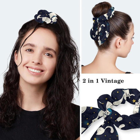Space Cats Cute Scrub Caps Surgical Women with Button Adjustable Hats Surgical Caps with Scrunchie for Women...