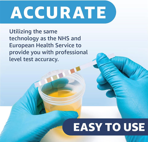 Vaunn Medical 8-in-1 Urine Test Strips and Urinalysis for UTI, Nitrites, Leuckcytes, Ketosis, pH, Protein, 120 CT...