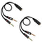 SaiTech IT 3.5 mm Exclusives Headphone Splitter for Computer 3.5mm to 2 Dual Mic Audio Y Splitter Cable Smartphone Headset to PC Adapter, Tablet (...