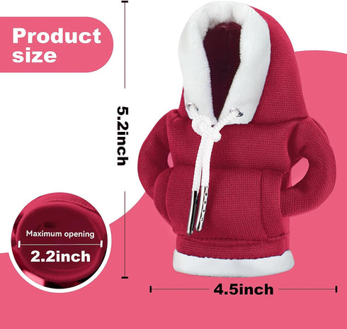 Gear Shift Hoodie Cover, Universal Car Shift Knob Hoodie, Mini Automotive Interior Cute Gadgets, Christmas Car Accessories and Decorations...