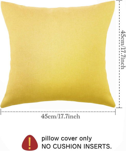 4 Pack Decorative Outdoor Waterproof Throw Pillow Covers, Square Patio Balcony Garden Waterproof Cushion Case, PU Coating Pillow Shell for Couch, ...