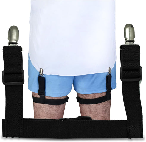Shirt Stay Plus Garter Style Shirt Tucker Holder Shirt Stays for Men Police and Military from (Select Series) Made in the USA(1 Pair of Shirt Keep...