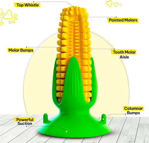 Dog Chew Toys for Aggressive Chewers – Puppy Chew Toys for Teething, Grind Teeth, Removes Calculus, Squeaky and Interactive Corn Dog Toys for Smal...