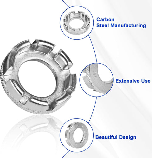 Bicycle Spoke Wrench Tool, Hardened Steel 6-in-1 Spoke Rim Tool for Adjusting and Repairing Bicycle Wheel Tension...