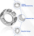 Bicycle Spoke Wrench Tool, Hardened Steel 6-in-1 Spoke Rim Tool for Adjusting and Repairing Bicycle Wheel Tension...