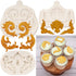 Baroque Fondant Molds Scroll Border Lace Silicone Molds Relief Flower Mold for Cake Decoration Cupcake Topper Chocolate Candy Polymer Clay Gum Pas...