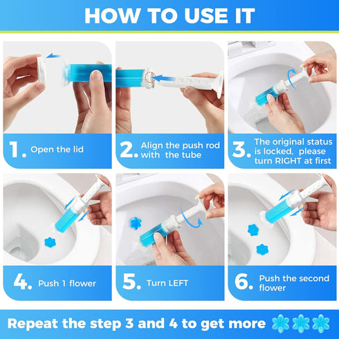 6Pcs Toilet Bowl Cleaner, 6 Kinds of Scent Toilet Cleaner Gel Stamp Kit for Bathroom Clean, Flower Toilet Gel Stamp,Toilet Stamp Cute Shape Includ...