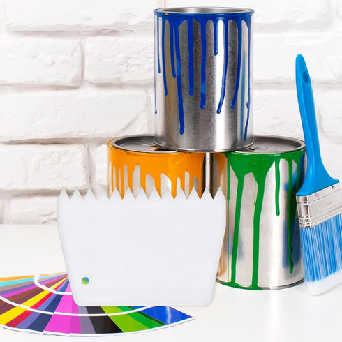 6 Pcs Flexible Glue Spreader Silicone Reusable Glue Spreader Spackle Tool 2/5 Inch Tooth Notched Trowel For Applying Glue Epoxy Resin Putty...