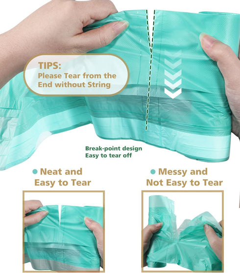 AYOTEE Compostable Small Trash Bags 4 Gallon Trash Bags Drawstring, Small Compost Bags 4 Gallon Garbage Bags 40 Counts,Unscented Biodegradable Tra...