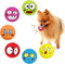 Latex Dog Squeaky Toys Balls for Teething Puppies, Small, Medium Dogs, 6 Pcs Bouncy Cute Face Pet Dog Toys...