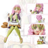 Mitsuri Kanroji Action Figure Ghost Slayer Figure Eat Rice Balls Series Action Figure Toys Collection Anime Sitting Pose Character Action Figure O...