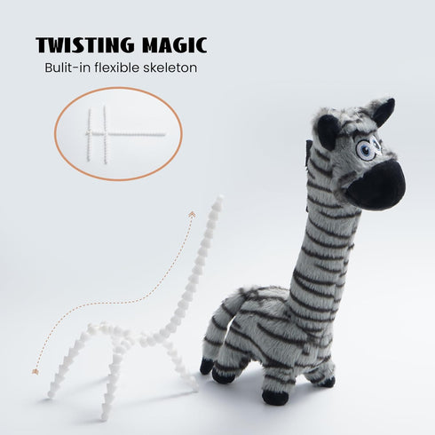 Nocciola Twistable Giraffe Pup Dog Toy, Stuffed Plush Dog Toy for Small Medium Breeds, Interactive Tug of War Dog Toys, Soft Crinkle Puppy Dog Toy...