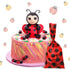 Zonon Ladybug Party candy bag Red Treat Goodie Bags birthday favor Reception Bag Household Tie Silk Bags with Red Twist Ties for Party Favors (100...