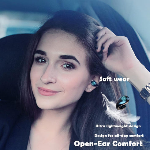 A99 Bone Conduction Headphones, Bluetooth 5.3, Open Ear, Waterproof, 4-5 Hours Play, Clip On Headset...