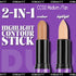 CCbeauty 2-IN-1 Matte Contour Stick Makeup,Cream Dual Highlighter Bronzer Stick, Highlighting & Contouring Kit, Highlight Concealer Sticks for Fac...