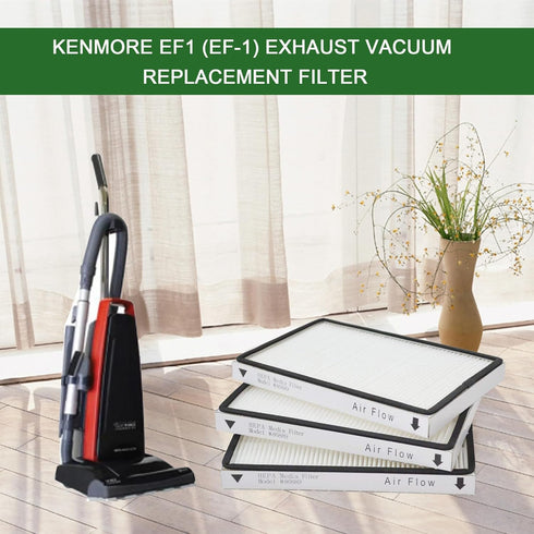 EZ SPARES 3 PCS Compatible with Kenmore EF1 (EF-1) Exhaust Vacuum Filter Compares to 86889 HEPA Filter HEPA Filter Great for Homes …...