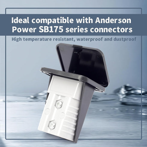 175A Plug Mounting Panel with Dust Cover Compatible with Anderson SB175 Series Connectors Flush Mount Recessed Plate, 175Amp Socket Panel 12-24V D...