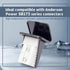 175A Plug Mounting Panel with Dust Cover Compatible with Anderson SB175 Series Connectors Flush Mount Recessed Plate, 175Amp Socket Panel 12-24V D...