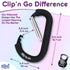 Stroller Hooks for Hanging Diaper Bags - Mommy Stroller Clip and Stroller Accessories Organizer Hook - Large Carabiner Clips for Mom Purse Shoppin...