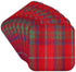 3dRose CST_113037_2 Traditional Red Tartan Pattern-Scottish Plaid with Green and Blue Checks-Checkered Scotland-Soft Coasters, Set of 8...