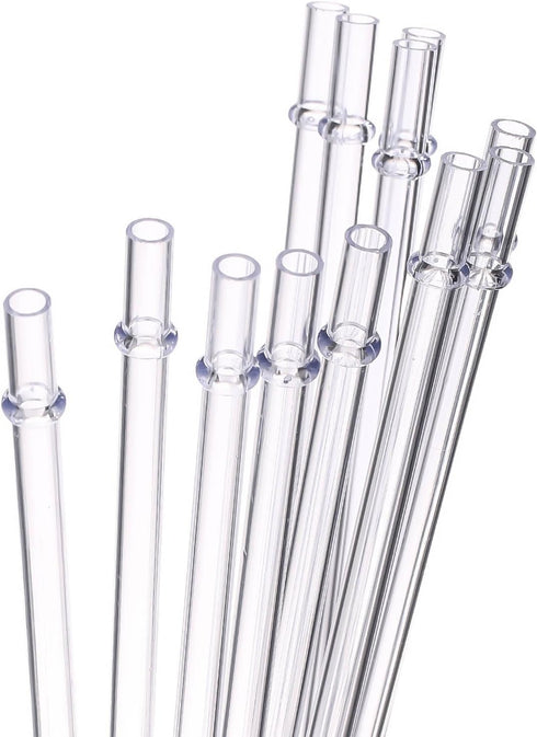 Dakoufish 11 Inch Clear Reusable Thick Plastic Drinking Straws Extra Long for 24oz 30oz 40oz Mason Jar Tumblers,Set of 12 Pcs Straws with Cleaning...