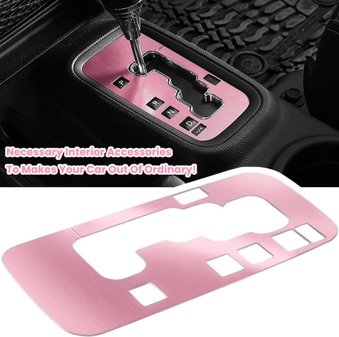 Trim Gear Frame Cover Gear Shift Box Cover For Jeep Wrangler 2012-2018 JK JKU Sport Sahara Freedom Rubicon Unlimited Gear Shift Panel Cover Trim I...
