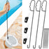 3 Set Pool Skimmer Basket Hook, 16? Stainless Steel Skimmer Lid Lifting Hook with Pool Test Pool Filter Skimmer Handle Inground Pool Cleaner Tools...